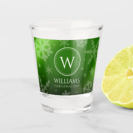 Vaso De Chupito Monograma de copos de nieve de Relieve metalizado 