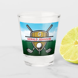 Vaso De Chupito Monograma de golf elegante personalizado minimalis