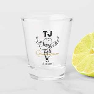 Vaso De Chupito Monograma de Groomsmen personalizado del país