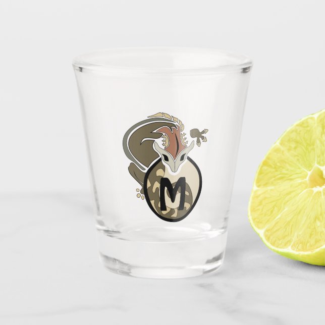 Vaso De Chupito Monograma de Hammerhead Salamander (Anverso)