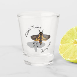 Vaso De Chupito Monograma de la cabeza de la muerte de Hawk Moth