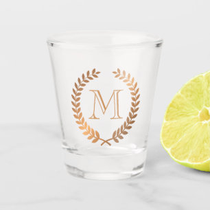 Vaso De Chupito Monograma de la guerra de oro