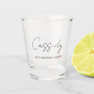 Vaso De Chupito Monograma de la mejor abuela jamás Copas de vino