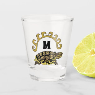 Vaso De Chupito Monograma de la tortuga deslizante del Cumberland