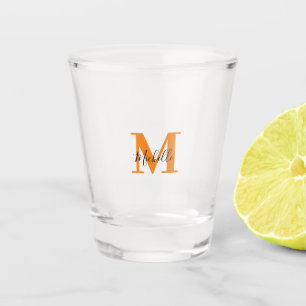 Vaso De Chupito Monograma de nombres e iniciaciones personalizadas