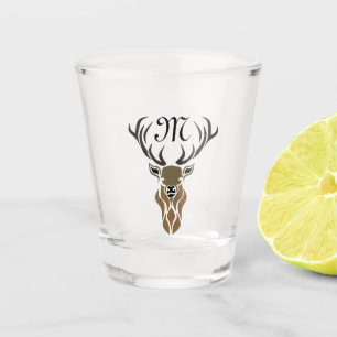 Vaso De Chupito Monograma del estadio rojo tribal