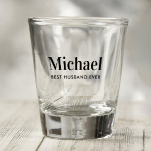 Vaso De Chupito Monograma del mejor marido de la historia