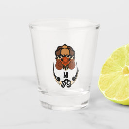 Vaso De Chupito Monograma divertido de escalado de tortuga