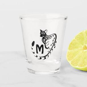 Vaso De Chupito Monograma genético tribal grande con manchas