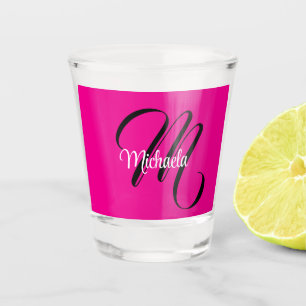 Vaso De Chupito Monograma inicial de nombre moderno minimalista ro