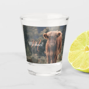 Vaso De Chupito Monograma inicial de ternera bovina de montaña de
