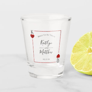 Vaso De Chupito Monograma Jugar Boda De Tarjeta Guardar La Fecha