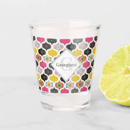 Vaso De Chupito Monograma Maximalista Punto Arcoiris Mandalas Patc