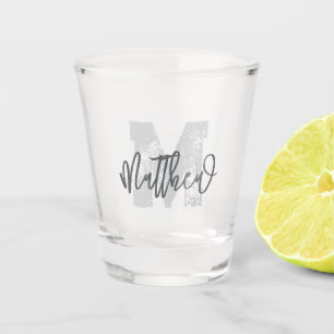 Vaso De Chupito Monograma Moderno Guay Grunge Añadir su nombre