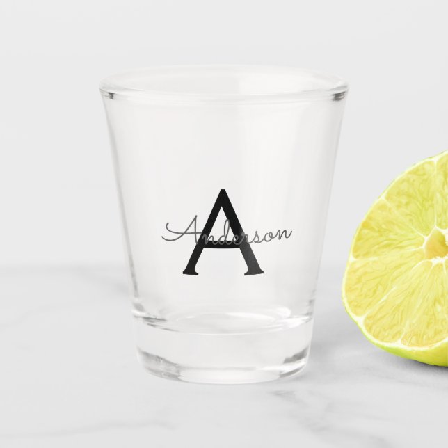 Vaso De Chupito Monograma personalizado (Anverso)
