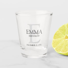Vaso De Chupito Monograma personalizado y dama de honor