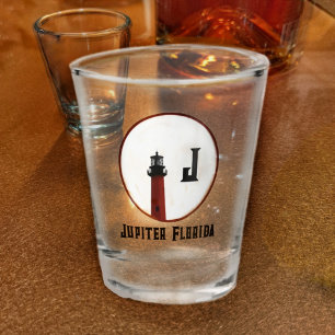 Vaso De Chupito Monogramado del faro Júpiter Florida