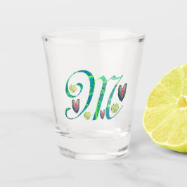 Vaso De Chupito Monstera Alphabet "M"