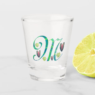 Vaso De Chupito Monstera Alphabet "M"