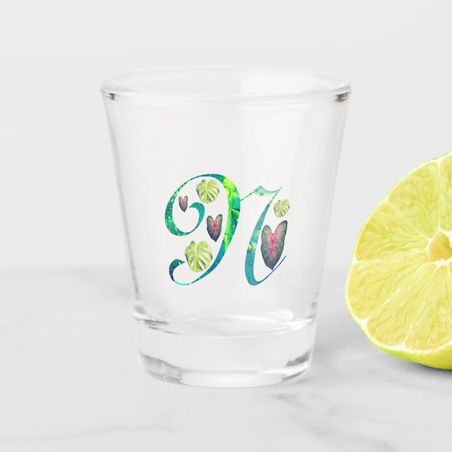 Vaso De Chupito Monstera Alphabet "N" (Anverso)