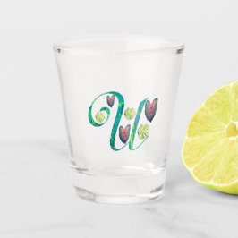 Vaso De Chupito Monstera Alphabet "V"