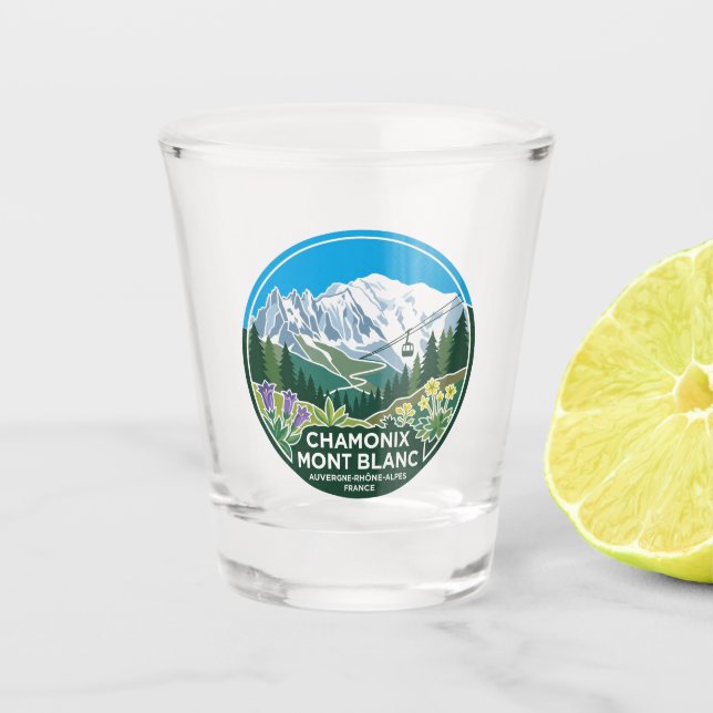 Vaso De Chupito Mont Blanc Francia (Anverso)