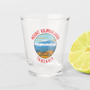 Vaso De Chupito Monte Kilimanjaro Tanzania Círculo perturbado