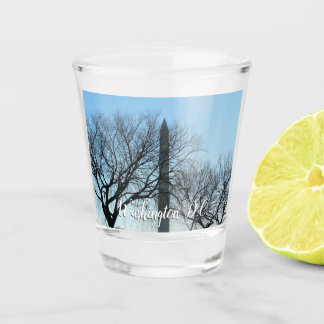 Vaso De Chupito Monumento a Washington en el paisaje invernal I