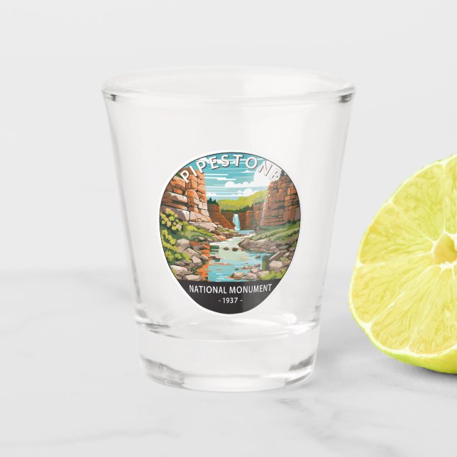 Vaso De Chupito Monumento nacional de Pipestone (Anverso)