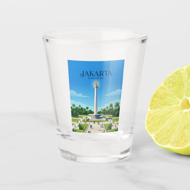 Vaso De Chupito Monumento Nacional (Monas) Indonesia (Anverso)