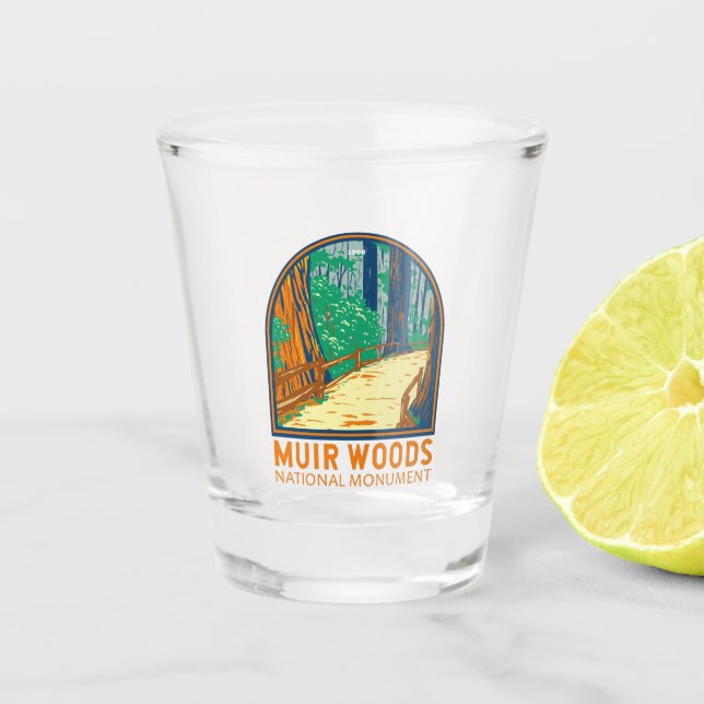 Vaso De Chupito Monumento Nacional Muir Woods Emblem California (Anverso)