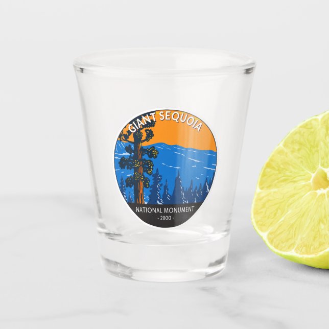 Vaso De Chupito Monumento Nacional Sequoia Gigante (Anverso)