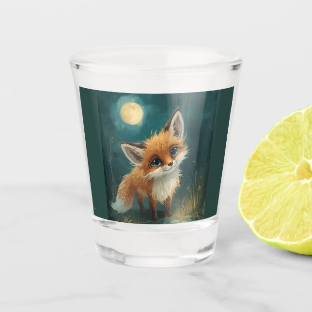 Vaso De Chupito Moonlit Fox, Night Forest  (Anverso)