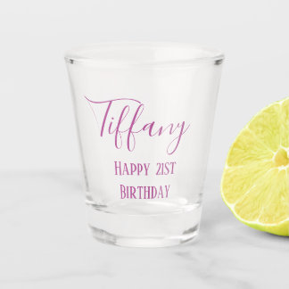 Vaso De Chupito Morado 21 cumpleaños