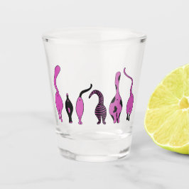 Vaso De Chupito Morado de gatos