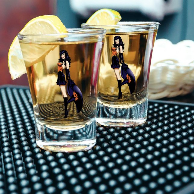 Vaso De Chupito Morado Halloween Curte Witch (Subido por el creador)