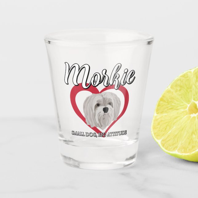 Vaso De Chupito Morkie - Perro Pequeño, Gran Actitud - 3 (Anverso)