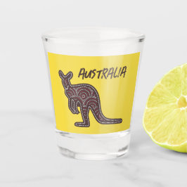 Vaso De Chupito Mosaico aborigen canguro
