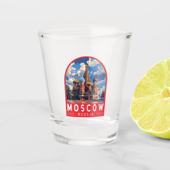 Vaso De Chupito Moscú Rusia Viaje al arte (Anverso)