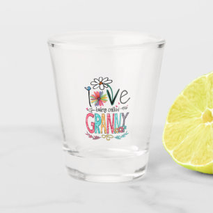 Vaso De Chupito Mother I Love Being Called Granny Sunflower Birth