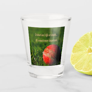 Vaso De Chupito Motivación divertida del cricket Red Ball