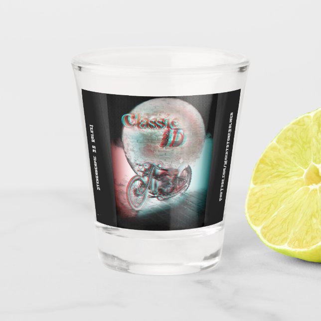 Vaso De Chupito Moto 3D clásico (Anverso)