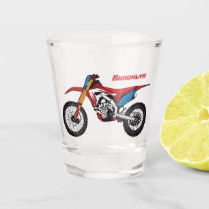 Vaso De Chupito Moto de moto de tierra roja