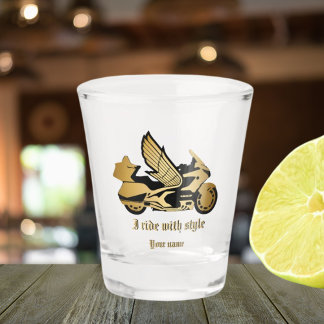 Vaso De Chupito Motocicleta motociclista estilo de oro