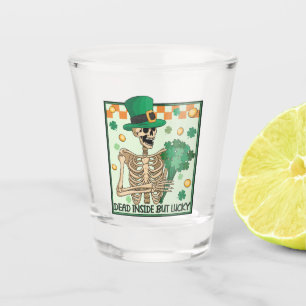 Vaso De Chupito Muerto Dentro Pero Afortunado - Skeleton Leprechau