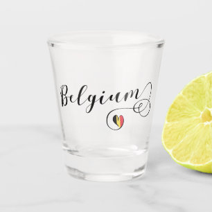 Vaso De Chupito Mug de Heart Belgium, bandera belga