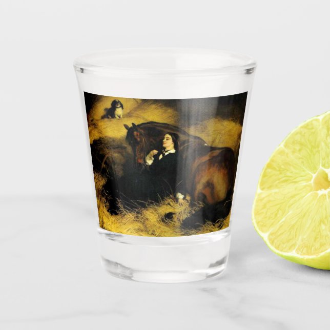 Vaso De Chupito Mujer y caballo (Anverso)