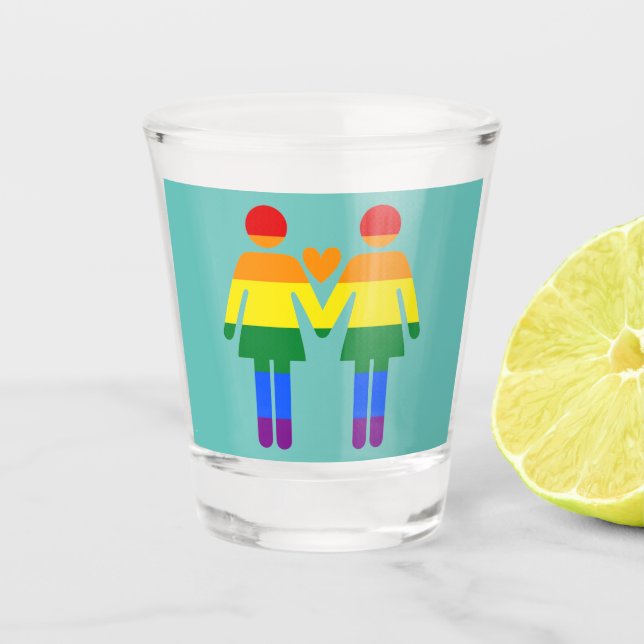 Vaso De Chupito Mujeres arcoiris (Anverso)