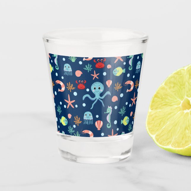 Vaso De Chupito Mundo Marino (Anverso)