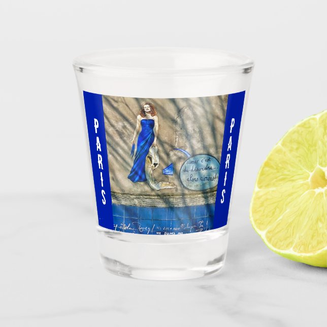 Vaso De Chupito Muro de yo te amo | París (Anverso)